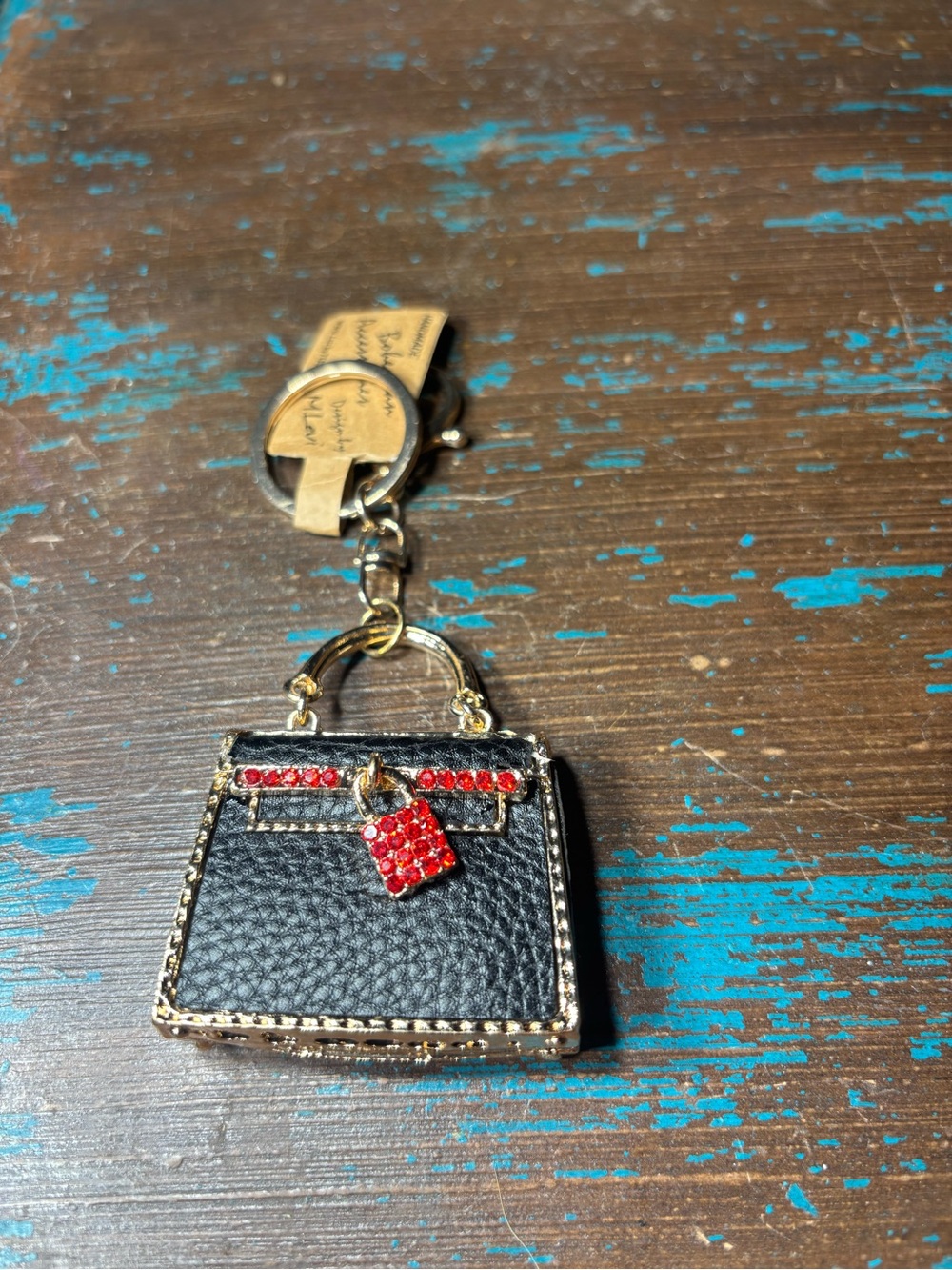 New Black and Red Mini Purse Keychain Bag Charm